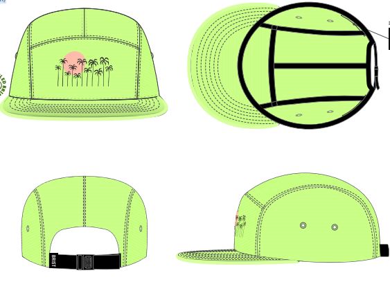 NEON CAMP HAT NYLON