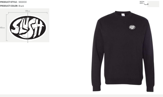 Domestic (DH/DT) Black Crew Sweatshirt - Slush The Magazine