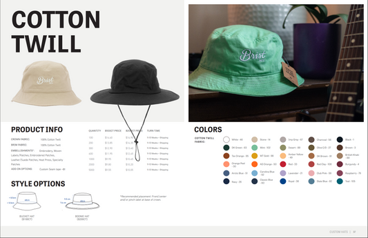 FULL BRIM COTTON TWILL